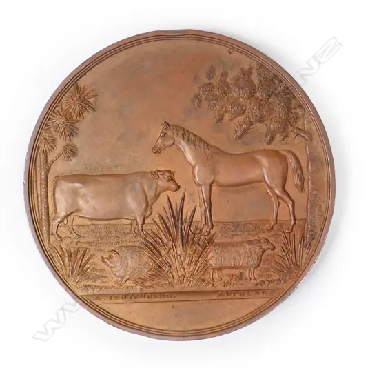 Anton Teutenberg Waikato A & P bronze medal 1876,